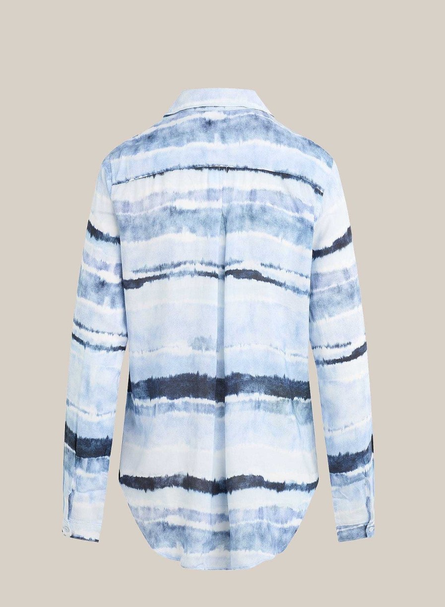 Best Bella Dahl Zak Met Knoopsluiting - Indigo Strepenprint