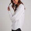 New Bella Dahl Pin-Geplooid Met Lange Mouwen, Button-Down - Wit