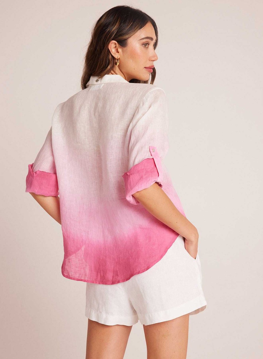 Online Bella Dahl Capri Button Down - Roze Ombre-Kleurstof