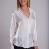 New Bella Dahl Button-Down Van Vloeibaar Metaal - Witte Glans