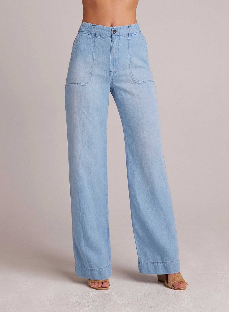 New Bella Dahl Taylor Utility Jeans Met Wijde Pijpen - Coastal Wash