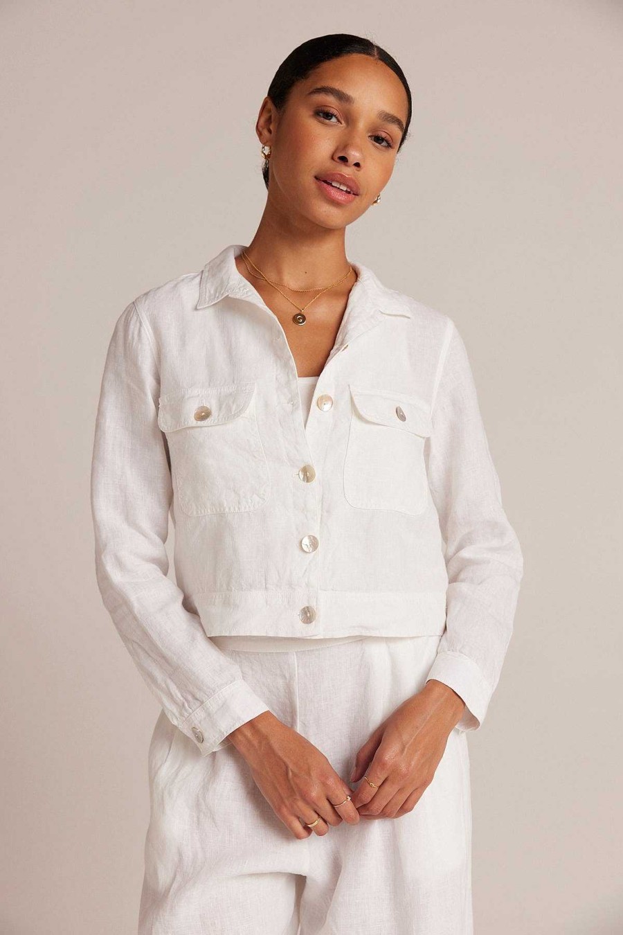 Wholesale Bella Dahl Utility Crop-Jack - Wit