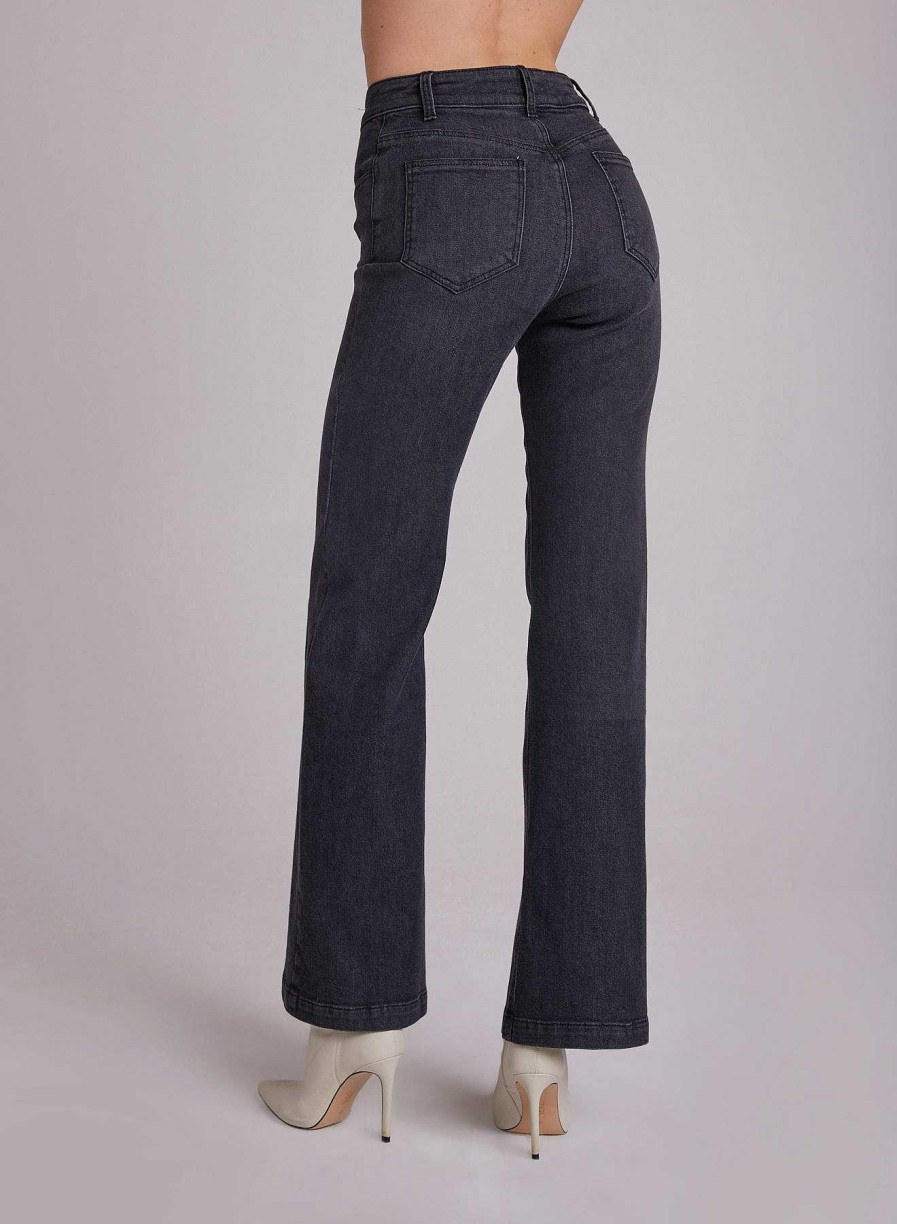 Hot Bella Dahl Milla Vintage Flare Jean - Zilverkleurige Stalen Wassing