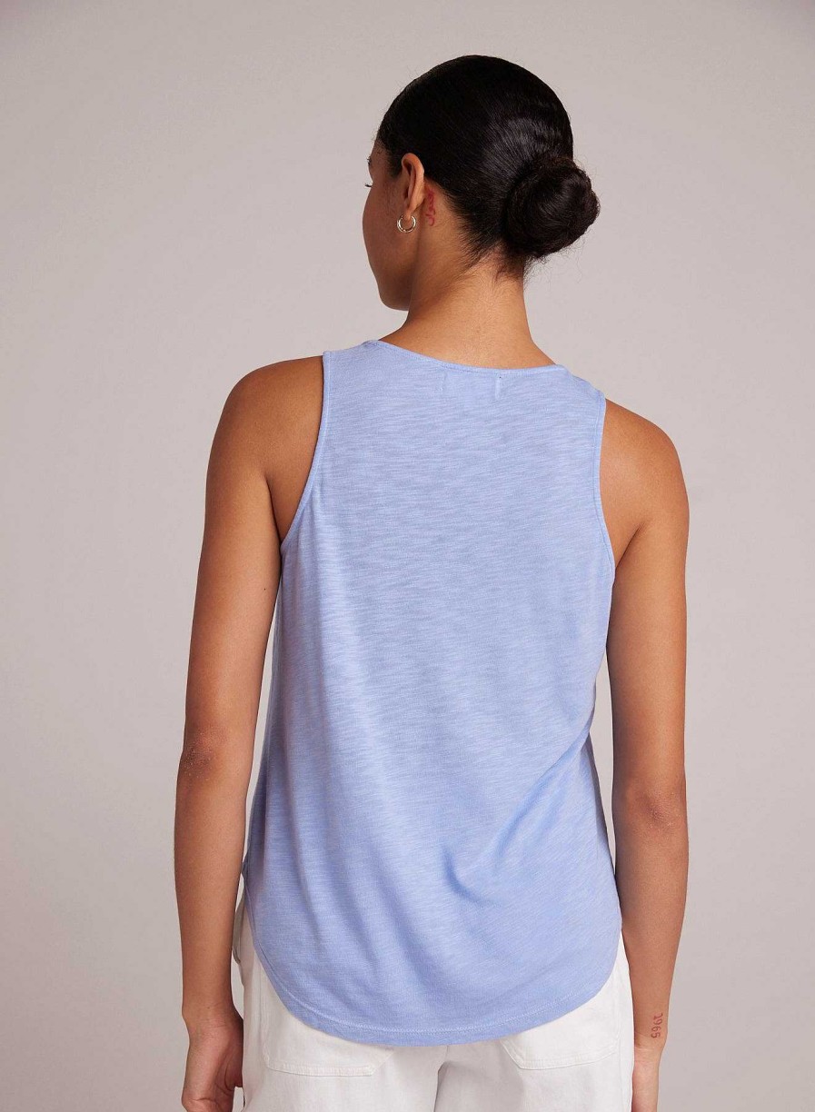 Clearance Bella Dahl Tanktop Met Ronde Hals - Peri Blauw