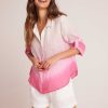 Online Bella Dahl Capri Button Down - Roze Ombre-Kleurstof