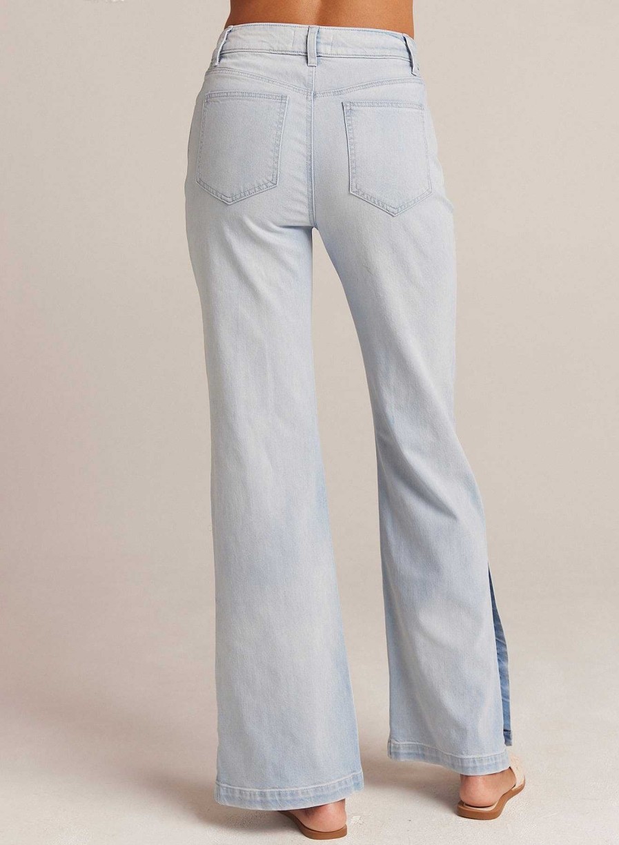 Online Bella Dahl Cleo Jeans Met Zijsplit - Ocean Mist Wash