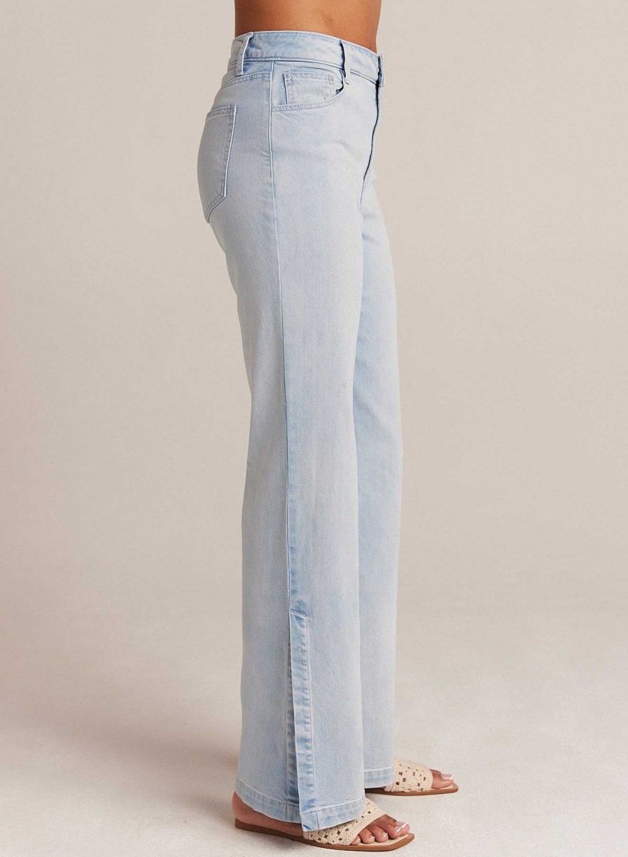 Online Bella Dahl Cleo Jeans Met Zijsplit - Ocean Mist Wash