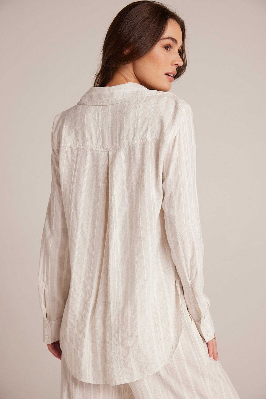 Best Bella Dahl Flowy Button-Down - Witte Zandstreep