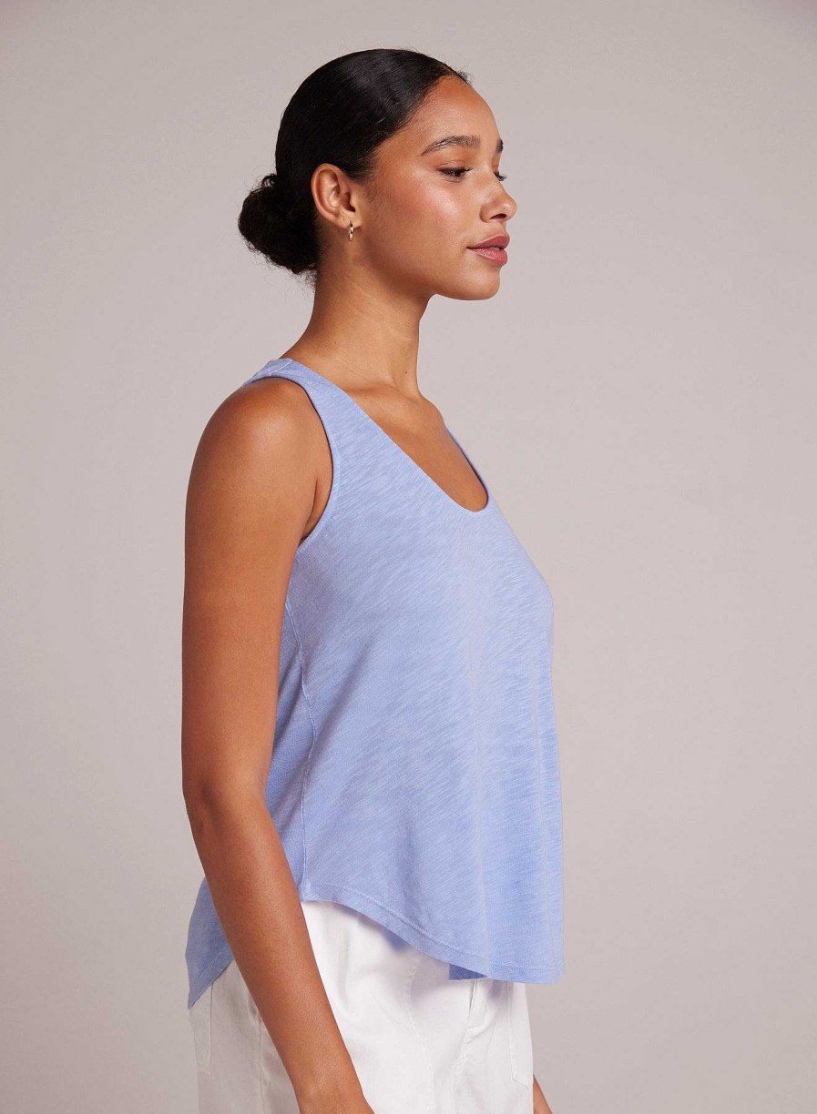 Clearance Bella Dahl Tanktop Met Ronde Hals - Peri Blauw