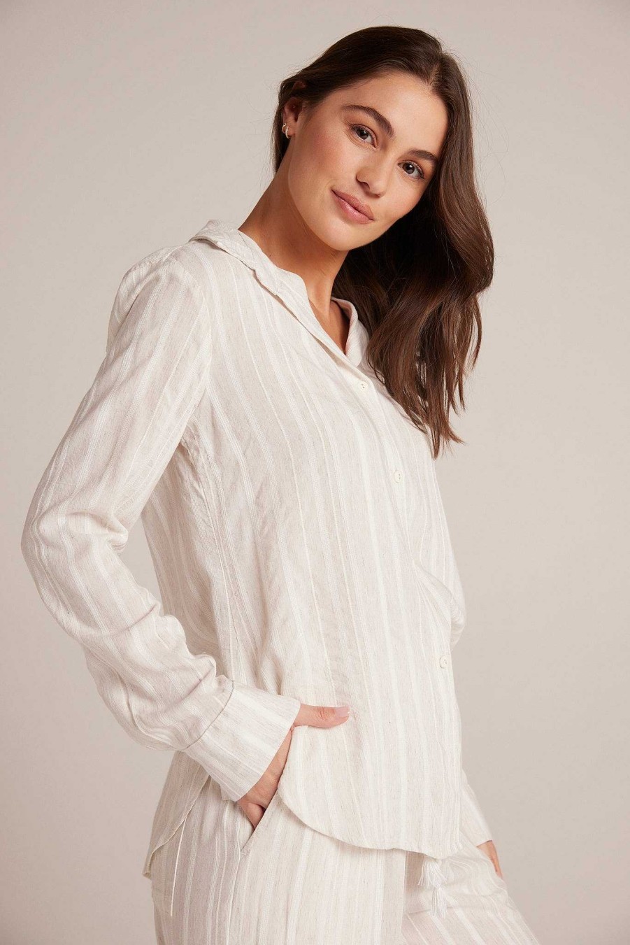 Best Bella Dahl Flowy Button-Down - Witte Zandstreep