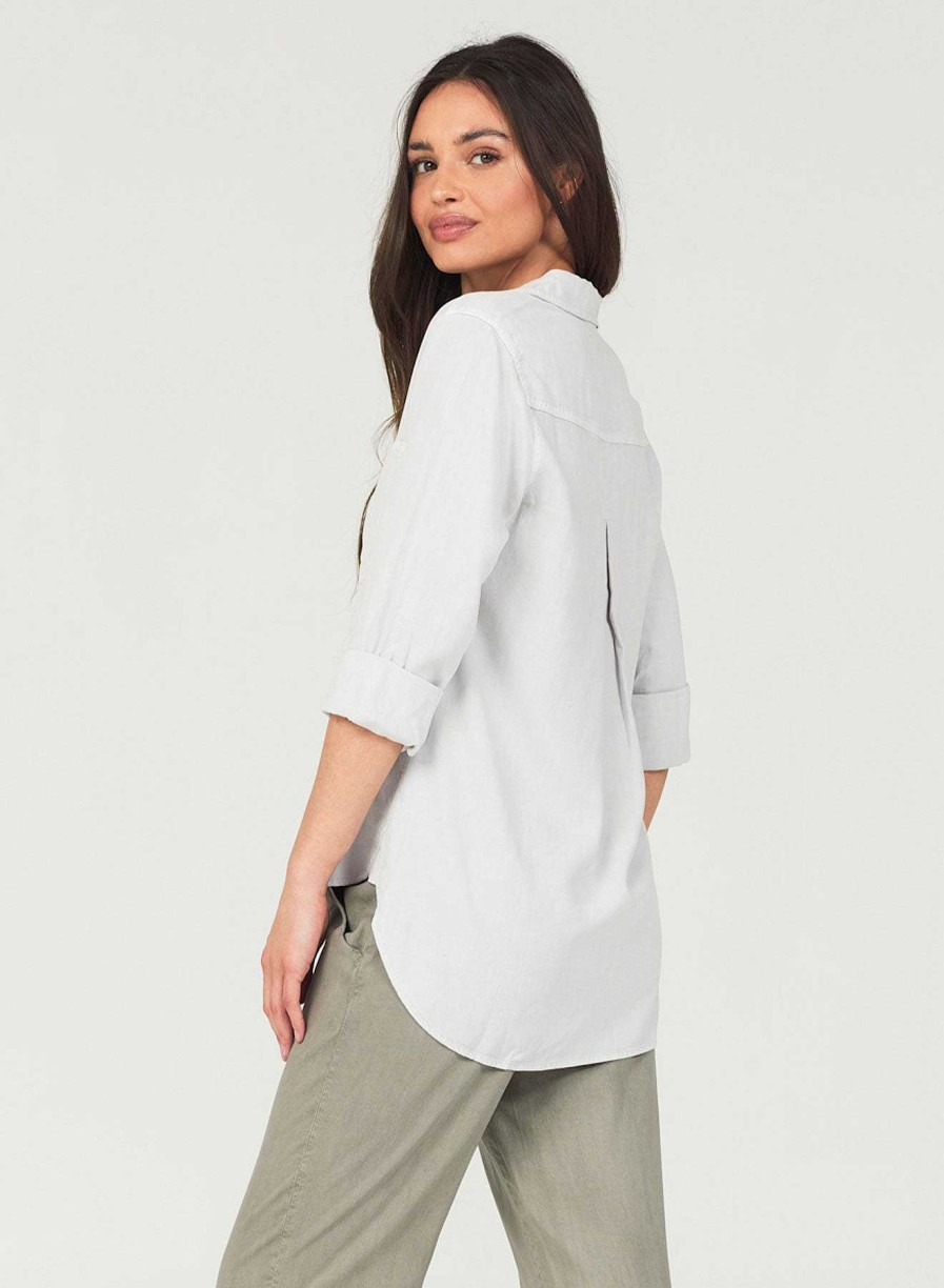 Hot Bella Dahl Shirt Staart Button Down - Mistige Lucht