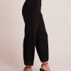 Clearance Bella Dahl Saige Cropped Broek Met Wijde Pijpen - Zwart