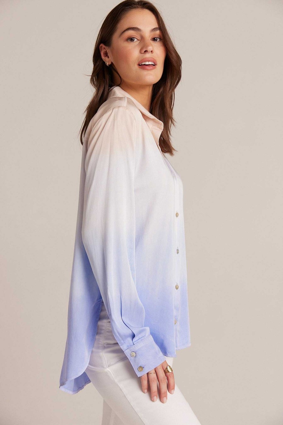 Wholesale Bella Dahl Flowy Button Down - Sunrise Ombre-Kleurstof