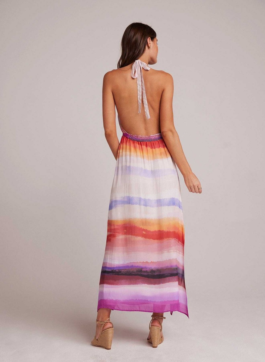 Best Bella Dahl Midi-Jurk Met Gesmokte Taille En Halter - Canyon-Streepprint