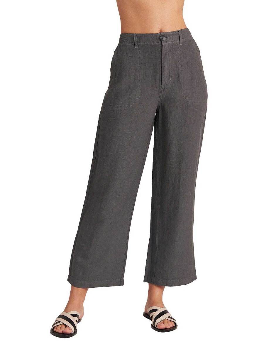 Clearance Bella Dahl Blakely Utility Crop Met Wijde Pijpen - Charcoal Shadow