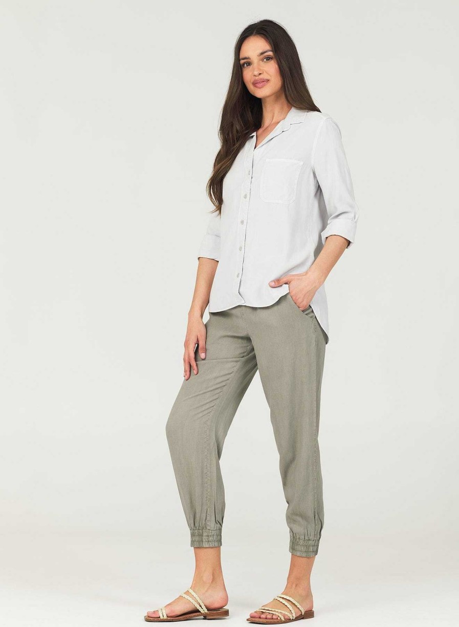 Hot Bella Dahl Shirt Staart Button Down - Mistige Lucht